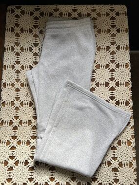 Lazy Sundays flare gray sweatpants with split leg size XL
